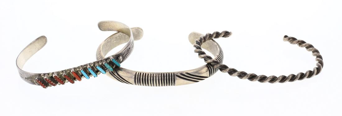 Vintage Turquoise & Coral Bracelets Lot of Three (1 of 3)