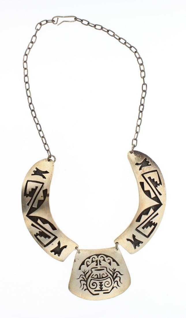 Old Pawn Hopi Overlay Story Teller Necklace (1 of 2)