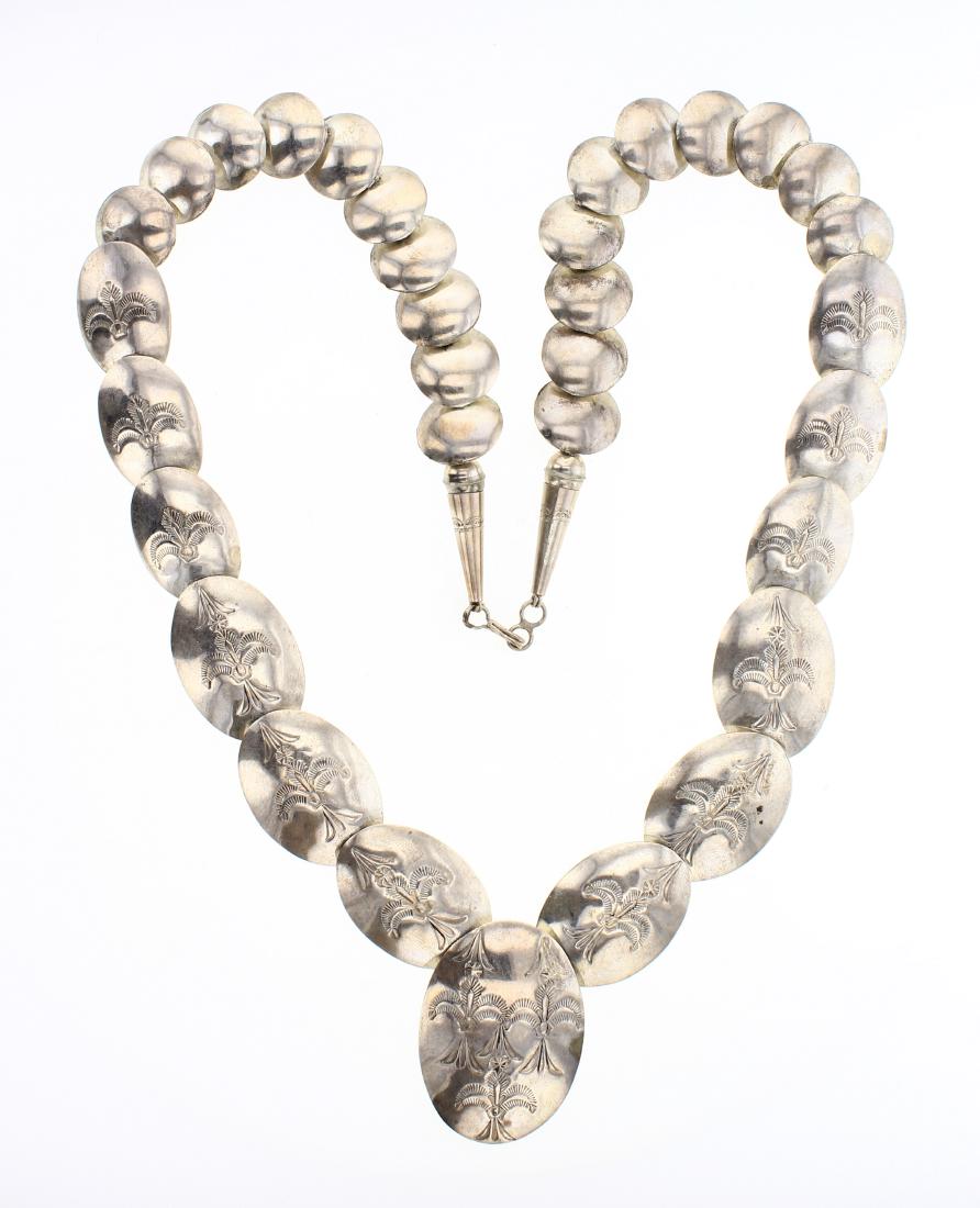 Vintage Handmade Stamp Disc Necklace (1 of 2)