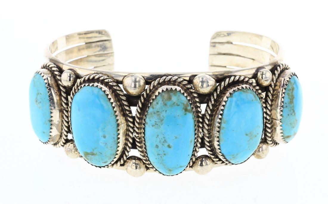 LN Contemporary Turquoise Calibrated Large Stone Row (1 of 3)