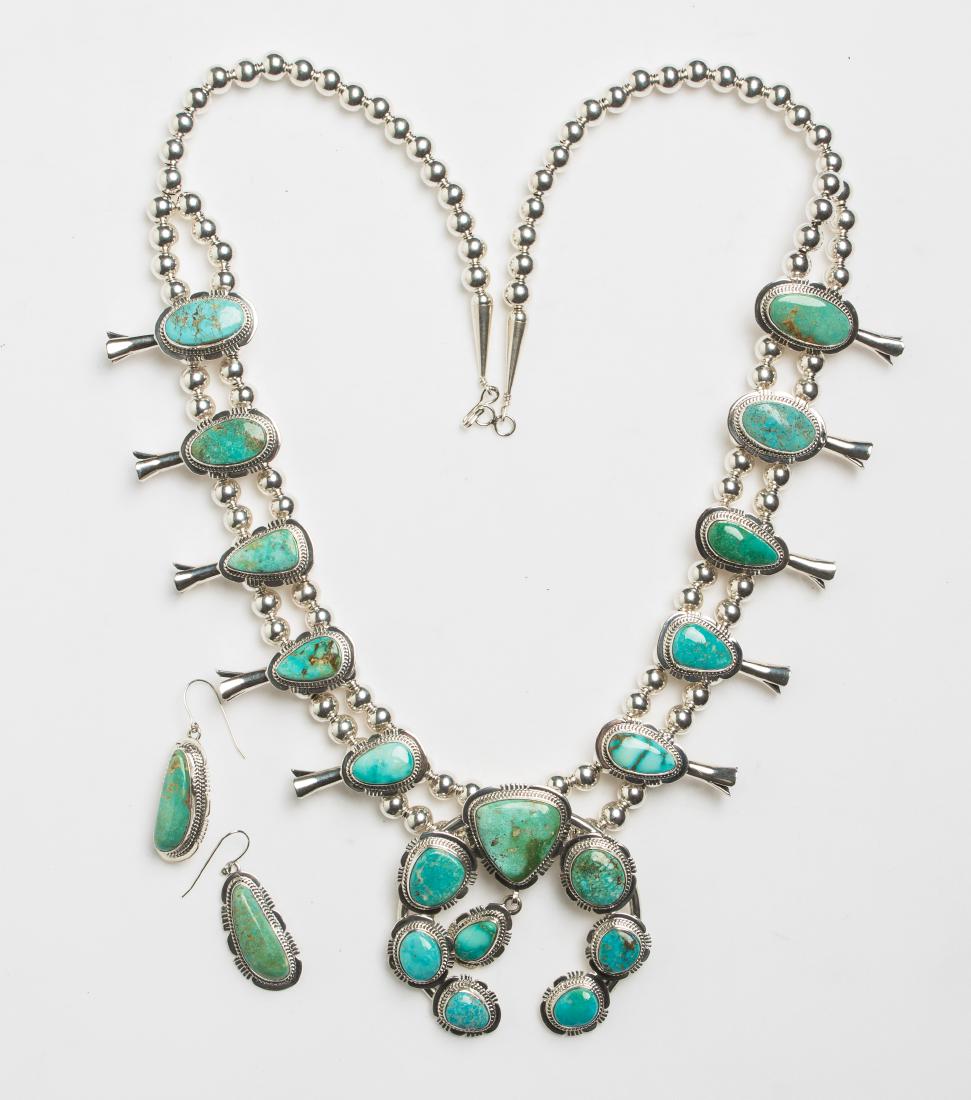 J. Nelson Contemporary Turquoise Squash Blossom (1 of 2)