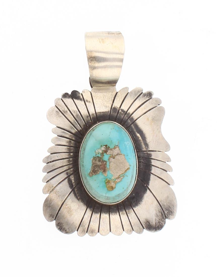 Marita Benally Vintage Turquoise Pendant (1 of 2)
