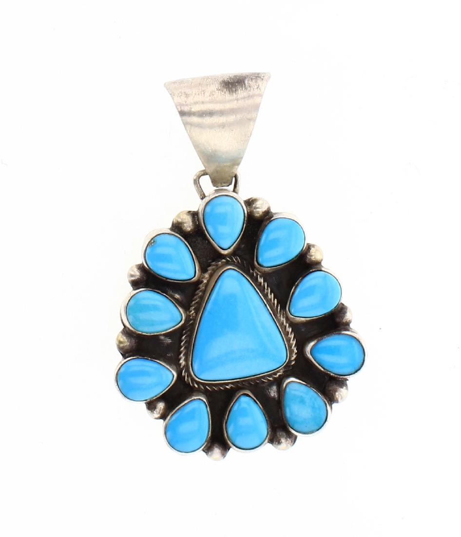 Bobby Johnson Vintage Sleeping Beauty Turquoise Pendant (1 of 2)