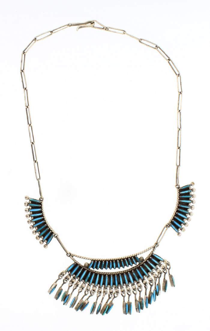 Vintage Sleeping Beauty Turquoise Zuni Needlepoint (1 of 2)