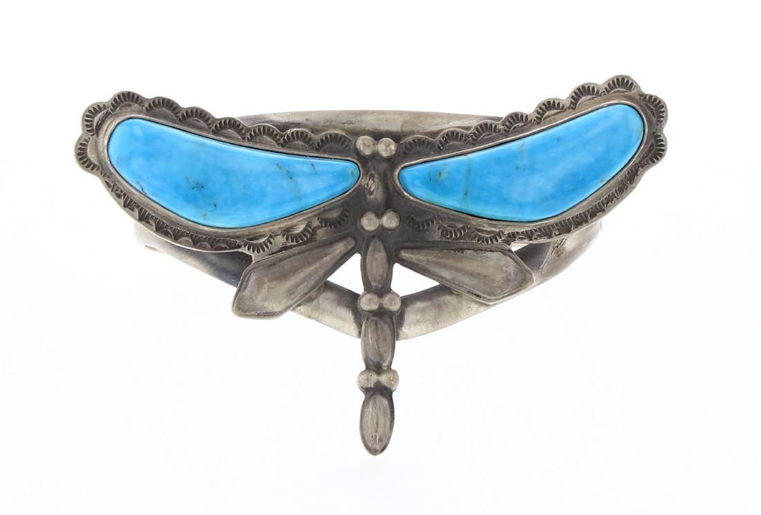 Francis Turquoise Dragon Fly Cuff Bracelet (1 of 4)