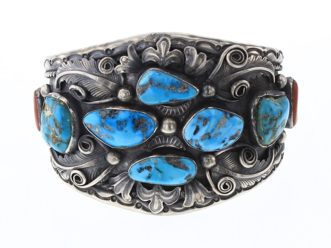 Russel Toledo Vintage Freeform Turquoise & Coral (1 of 3)