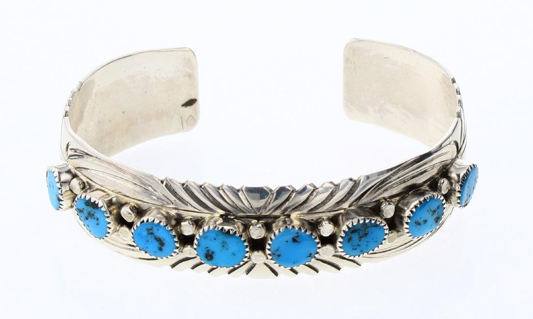 Vintage Turquoise Row Bracelet (1 of 3)