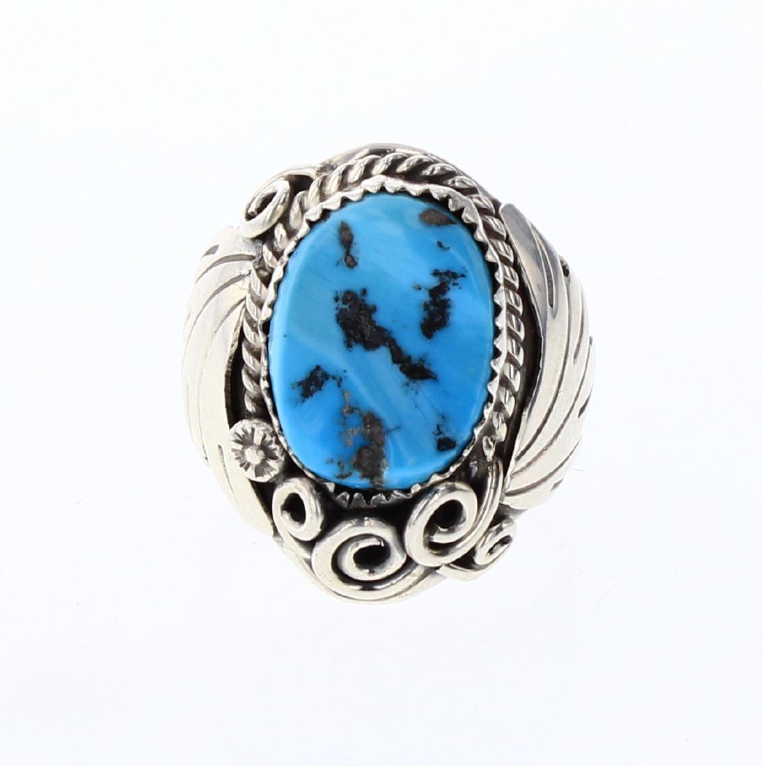 Tso Vintage Turquoise Twist Wire Ring (1 of 3)