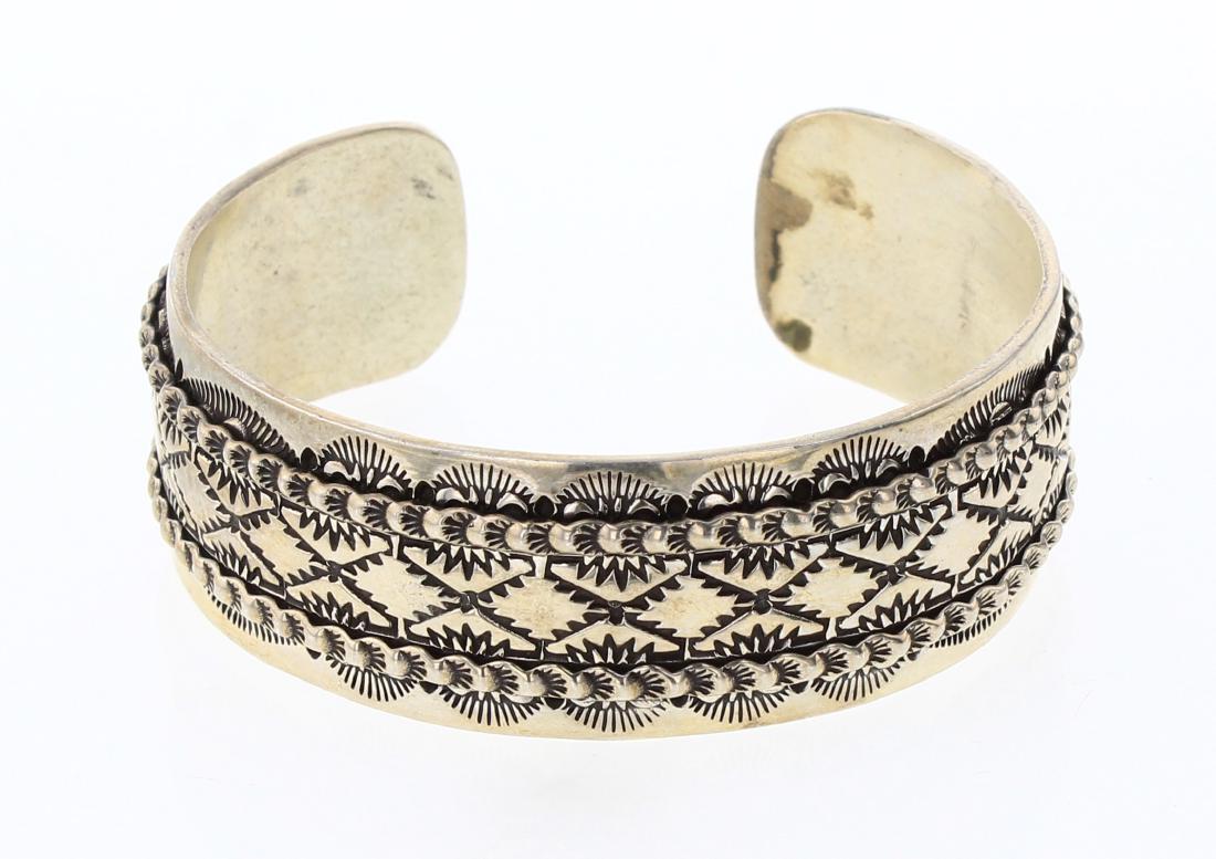 RB Vintage Heavy Stamp Geometric Overlay Wide Brac (1 of 3)