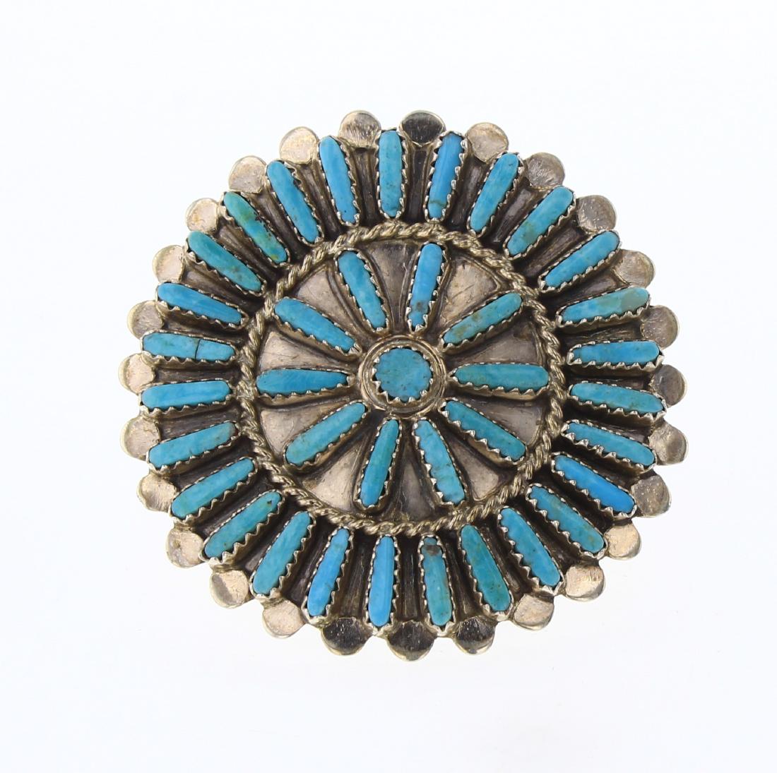 BYJoe Vintage Turquoise Cluster Large Face Ring (1 of 3)