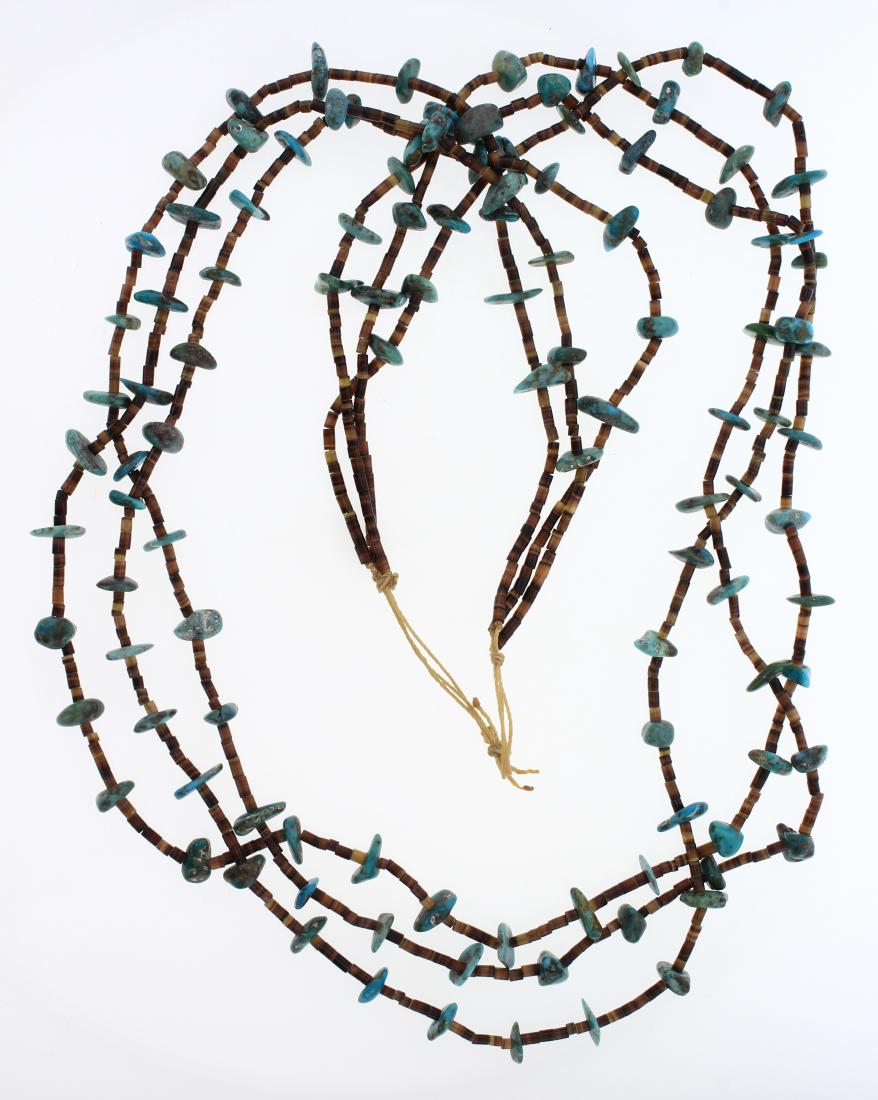 Old Pawn Original Heishe & Turquoise Chip Necklace (1 of 2)