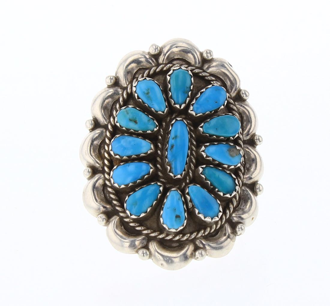 JSW Vintage Turquoise Cluster Ring (1 of 3)