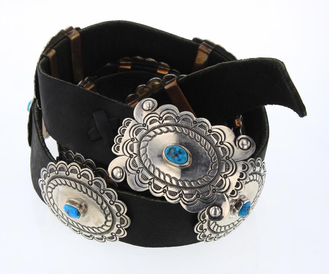 Delbert Gordon Vintage Turquoise Nugget Concho Belt (1 of 2)