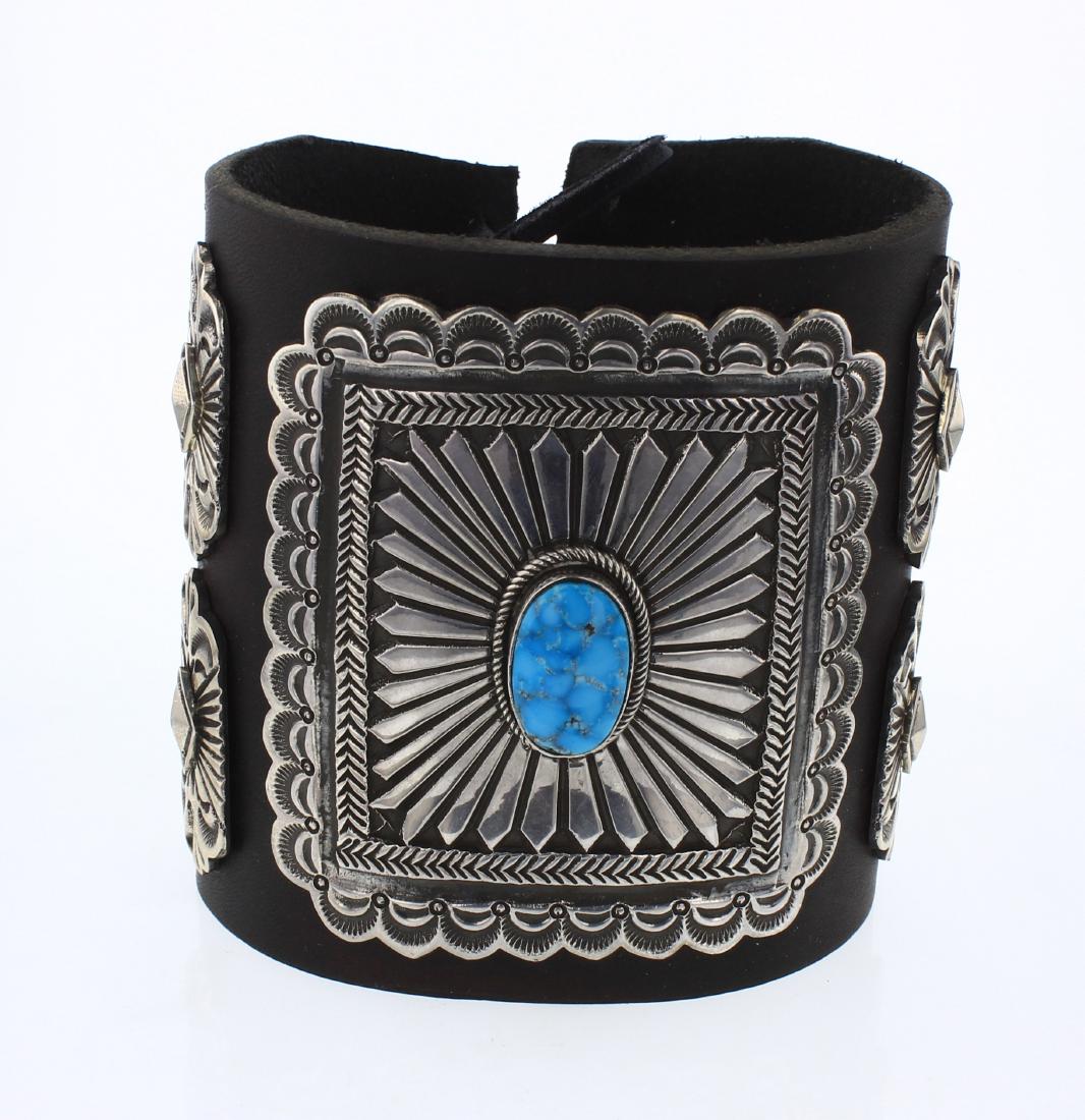 Vintage Turquoise Heavy Stamp Arm Guard (1 of 3)