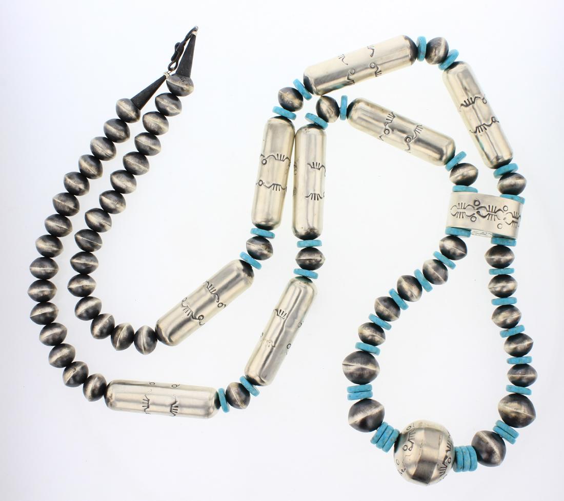 SB Navajo Pearls Bench Beads Mix Styles Jacla Necklace (1 of 3)