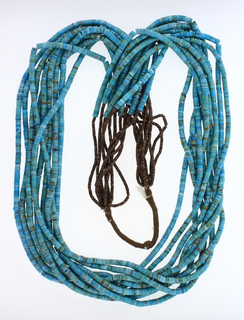 Old Pawn Turquoise Original Heishe Necklace (1 of 2)