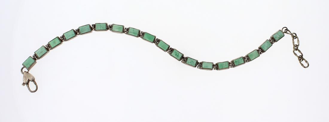 Turquoise Inlay Link Bracelet (1 of 2)