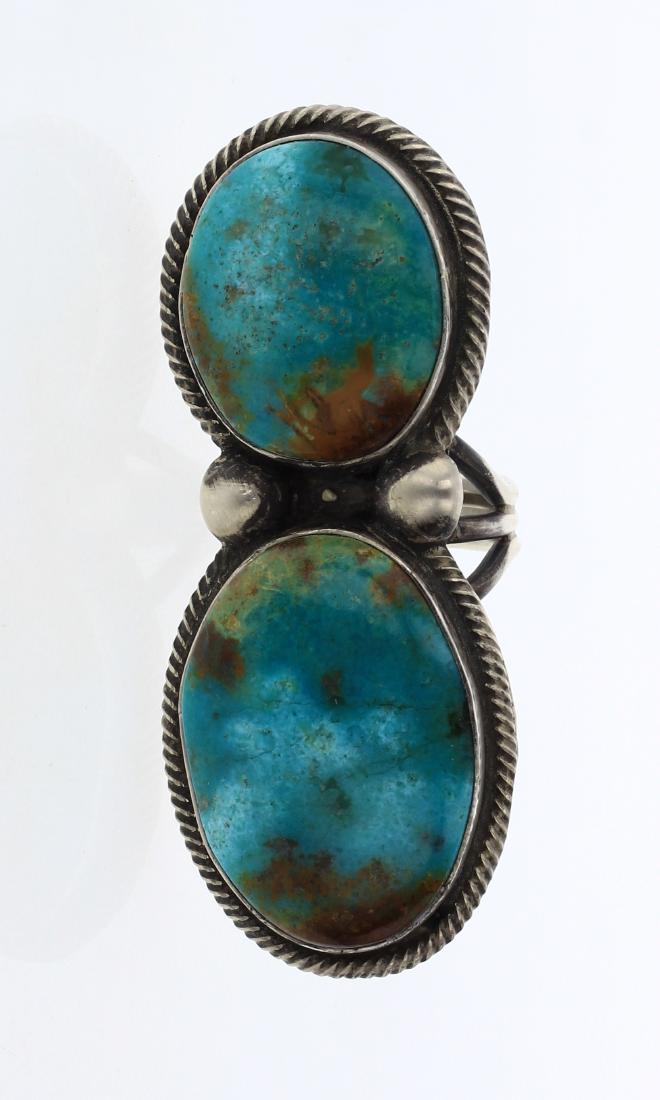 Rick Martinez Royston Turquoise Twist Wire Large Drop (1 of 4)