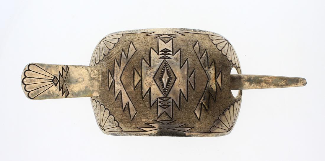 Old Pawn Geometric Overlay Large Hair Pin (1 of 2)