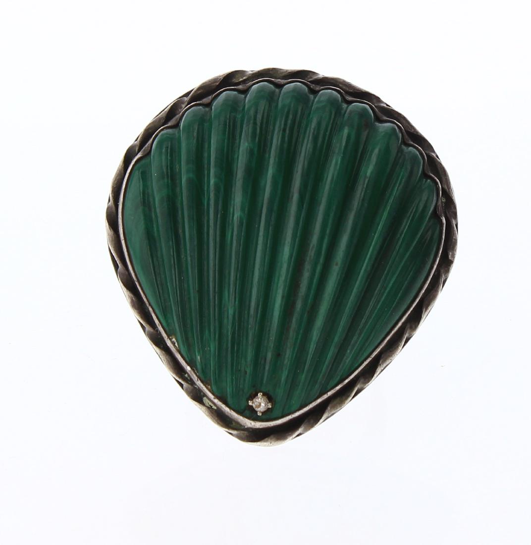 Crazy Horse Vintage Malachite & Diamond Shell Design (1 of 3)