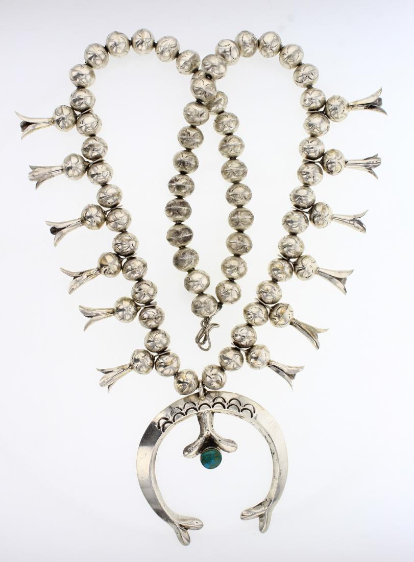 Old Pawn Turquoise Squash Blossom Necklace (1 of 2)
