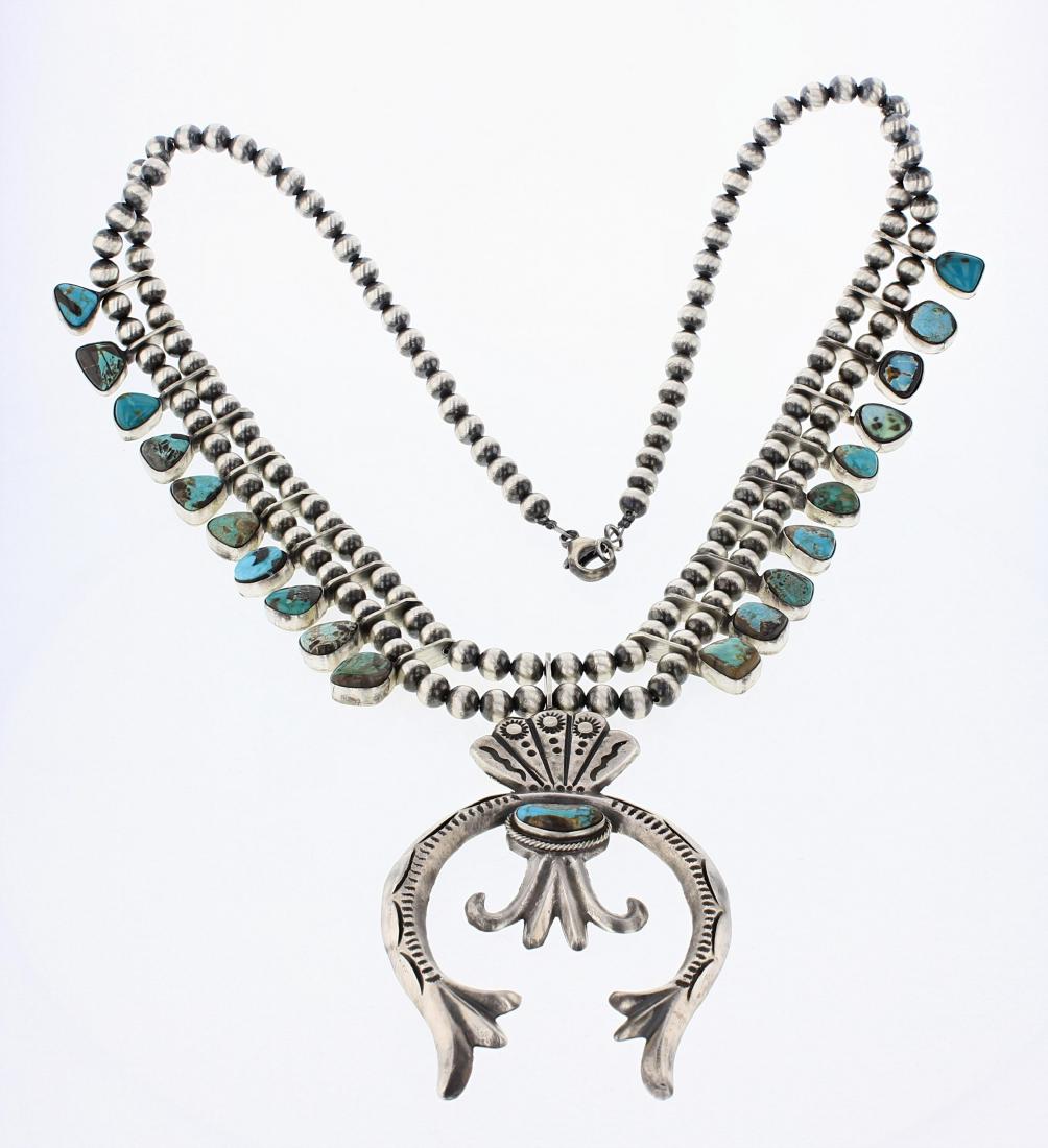 Bobby Johnson Turquoise Contemporary Squash Blossom (1 of 2)