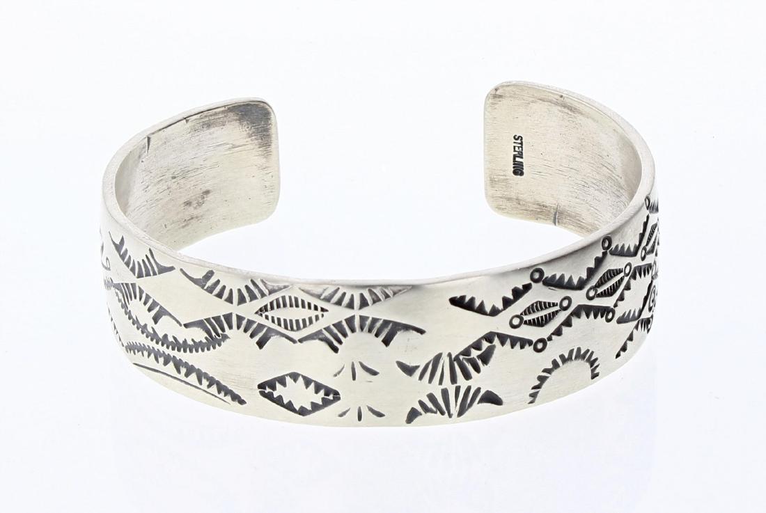 Vintage Heavy Stamp Cuff Bracelet (1 of 3)