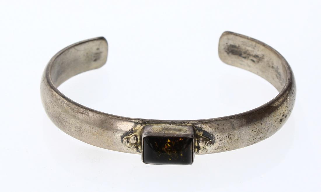 Richard Long Sr. Vintage Amber Cuff Bracelet (1 of 3)