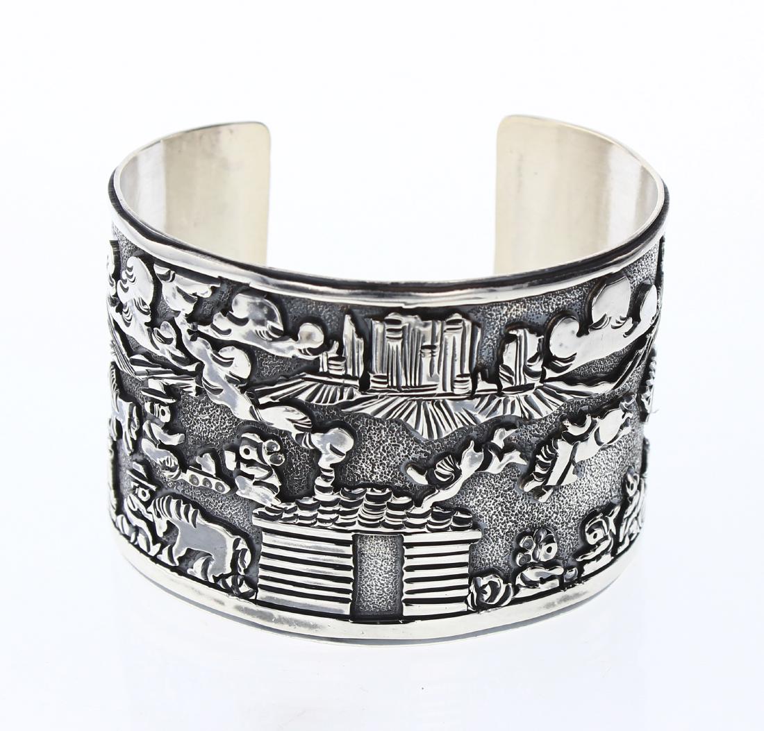 Randy Billy Story Teller Overlay Wide Cuff Bracelet (1 of 4)