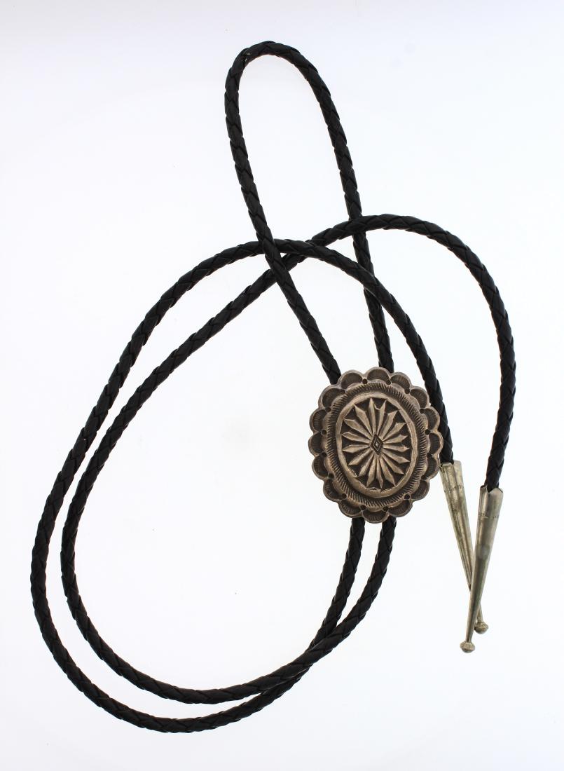 Old Pawn Heavy Stamp Bump Out Bolo Tie (1 of 2)