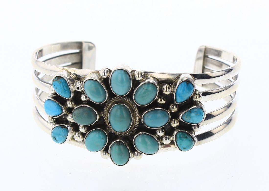 Kathleen Chavez Turquoise Calibrated Cluster Cuff (1 of 3)