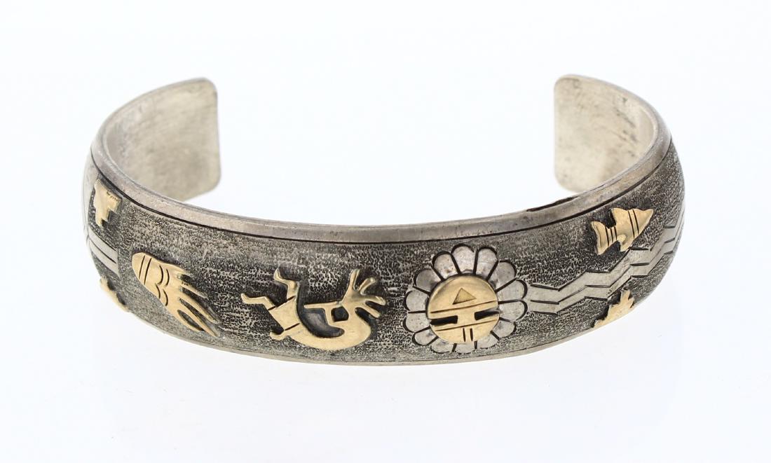 Eddie Tsosie Vintage 14K Gold over Silver Story Teller (1 of 3)