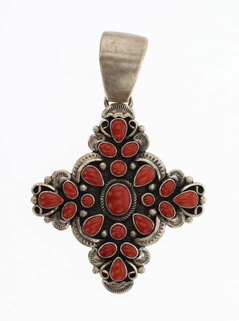 Darrin Livingston Vintage Ox Blood Coral Cluster (1 of 2)