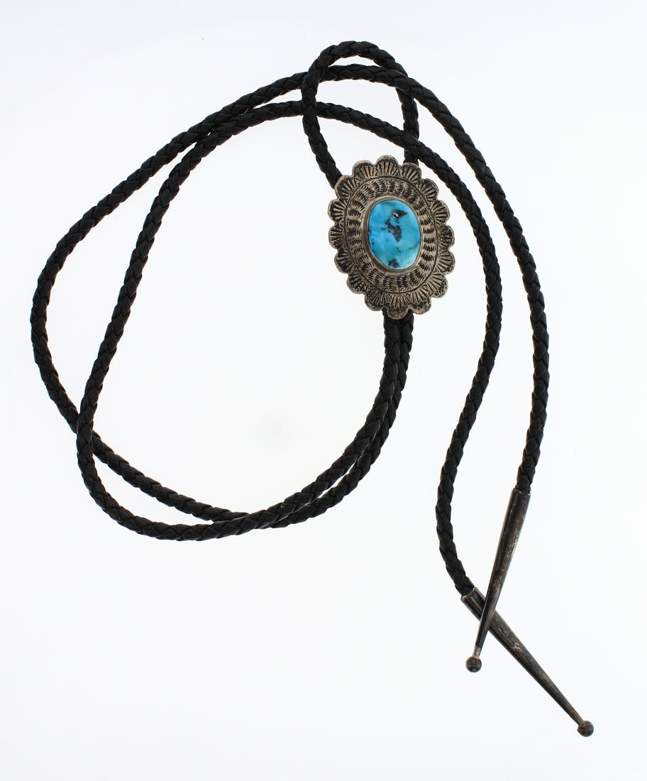 Vintage Turquoise Bolo Tie (1 of 3)