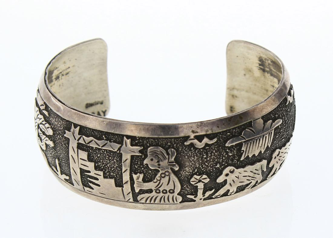 Begay Vintage Story Teller Cuff Bracelet (1 of 4)