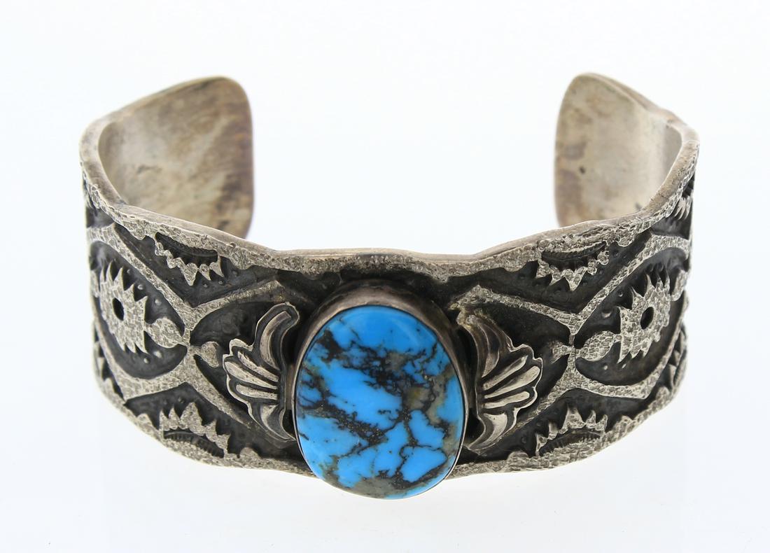 Vintage Ithaka Peak Turquoise Tufa Cast Design Obverse (1 of 3)