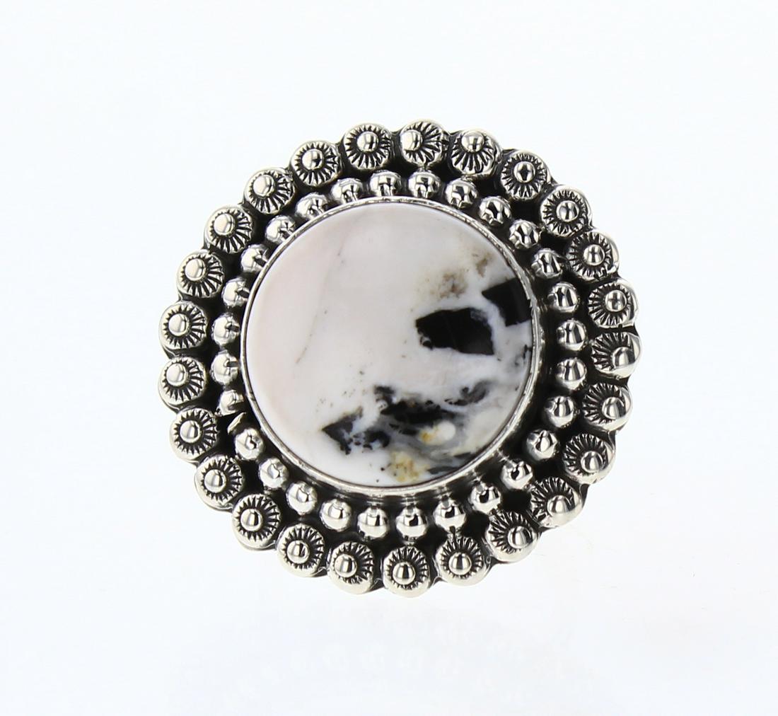 Esther Spencer Contemporary White Buffalo Round Drop (1 of 3)