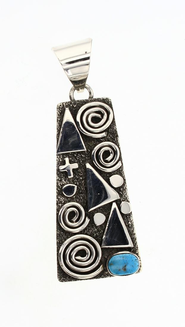 Alex Sanchez Kingman Turquoise Pendant (1 of 2)