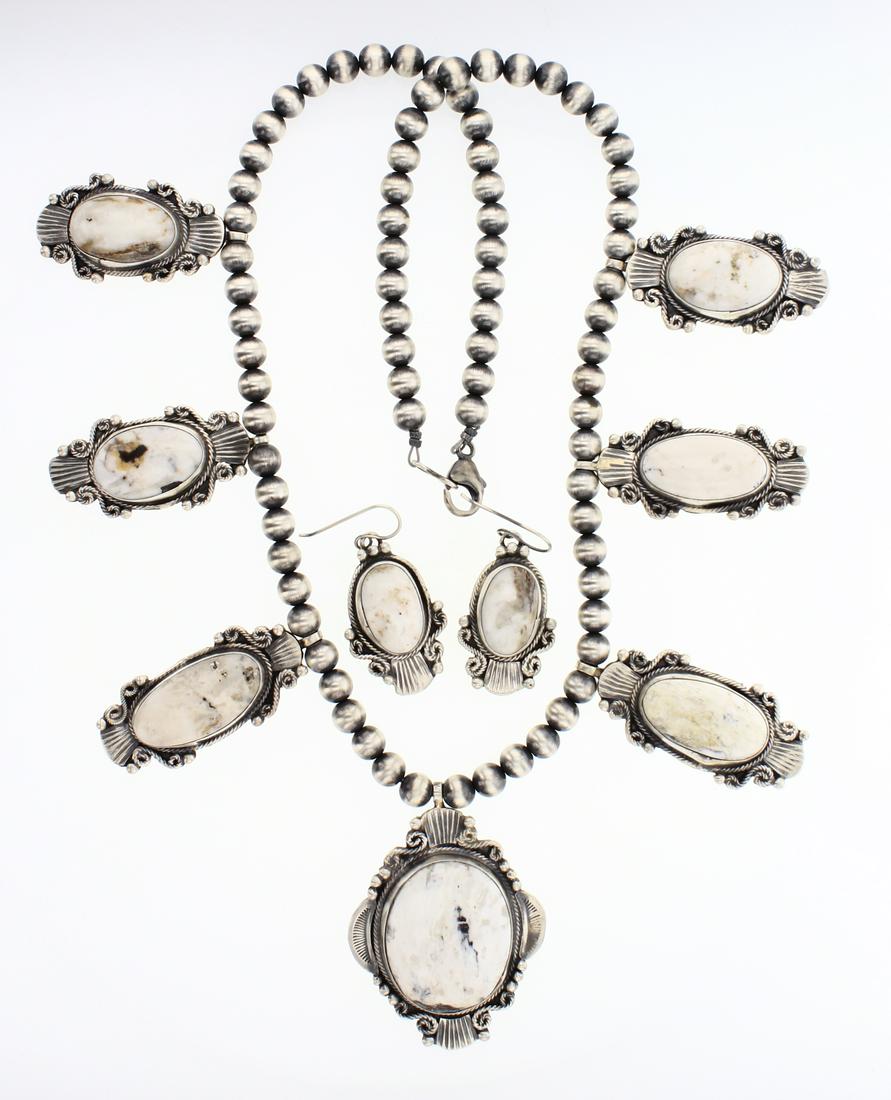 Lorenzo Juan White Buffalo Turquoise Necklace & (1 of 2)