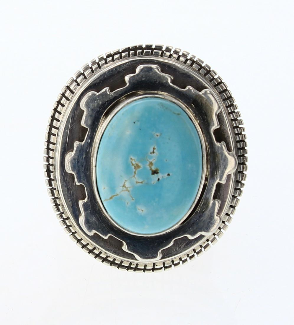 Vintage Royston Turquoise Stack Oval Ring (1 of 4)