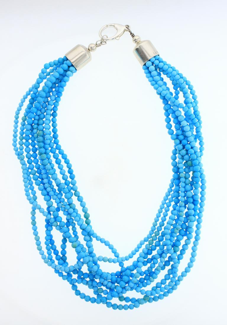 10 Strand Round Sleeping Beauty Turquoise Beads (1 of 2)