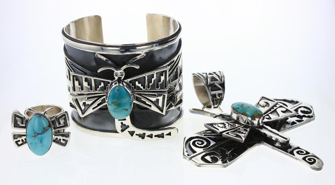 Randy Billy Candelaria Turquoise 3D Dragon Fly (1 of 4)