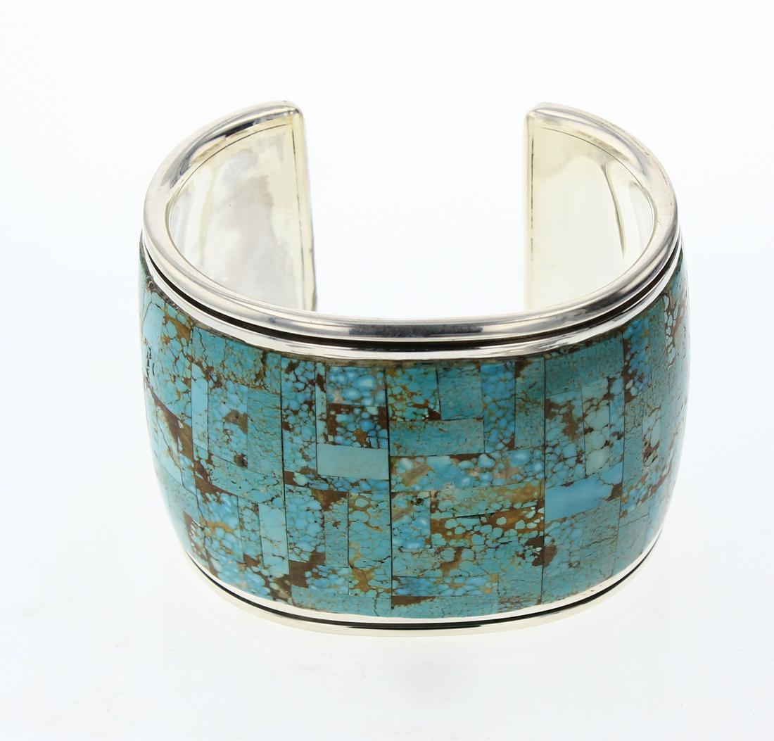 Mark Yazzie Number Eight Turquoise Inlay Contemporary (1 of 3)