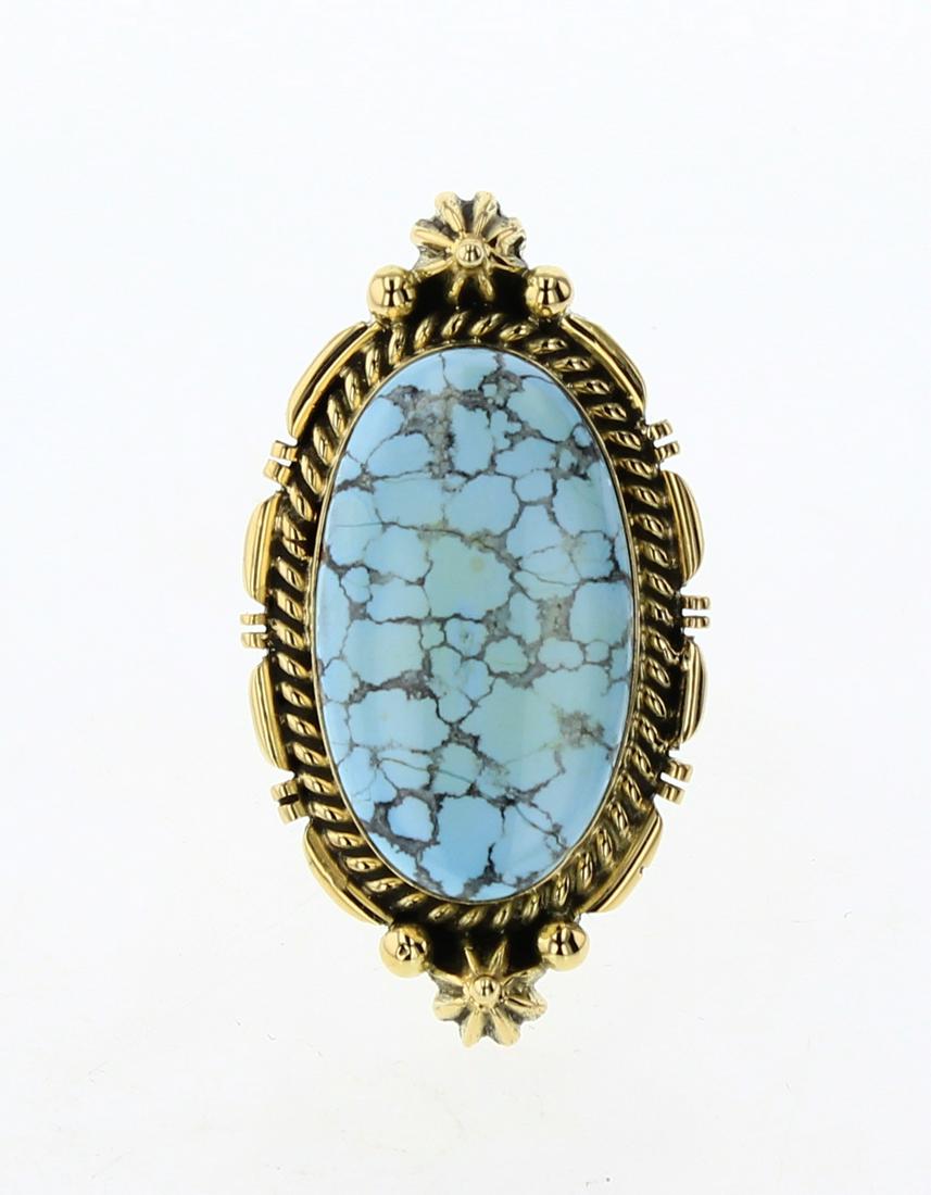 Mark Yazzie Contemporary Solid 18K Gold Dry Creek (1 of 4)