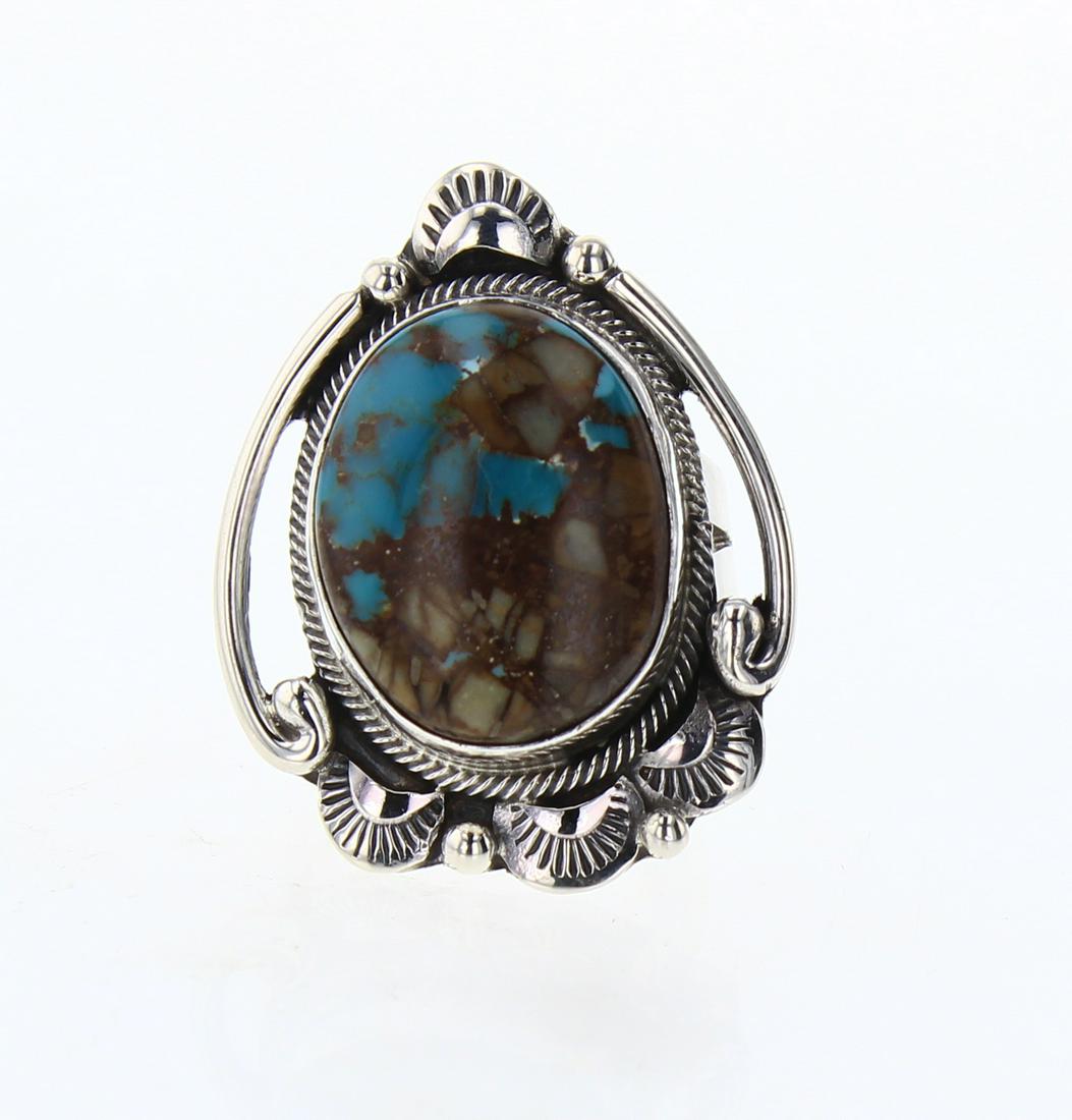 Sheila Becenti Boulder Turquoise Ring (1 of 4)