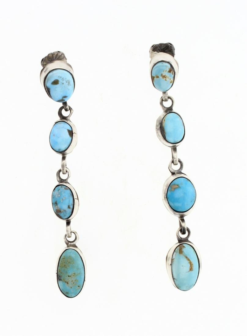 Eleanor Largo Royston Turquoise Post Dangle Earrings (1 of 2)