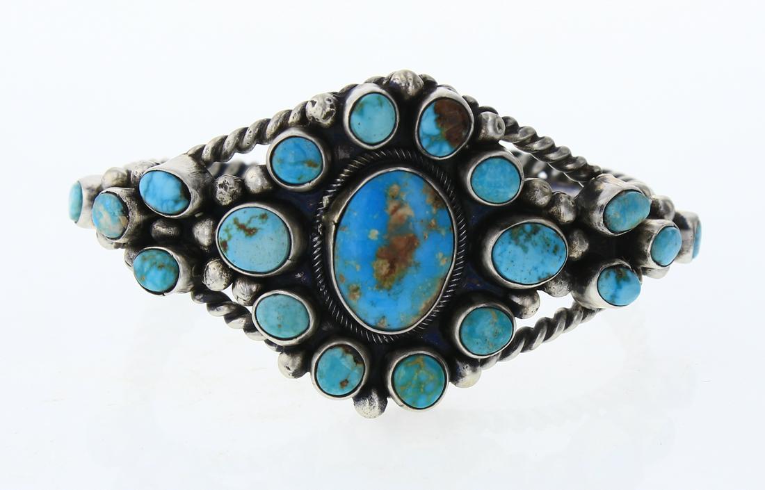 Bobby Johnson Turquoise Mountain Turquoise Bracelet (1 of 3)