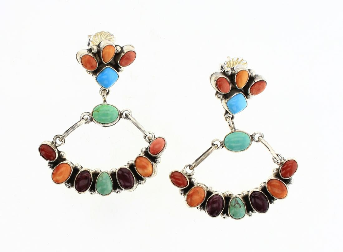 Eleanor Largo Multi Color Dangle Post Earrings (1 of 2)