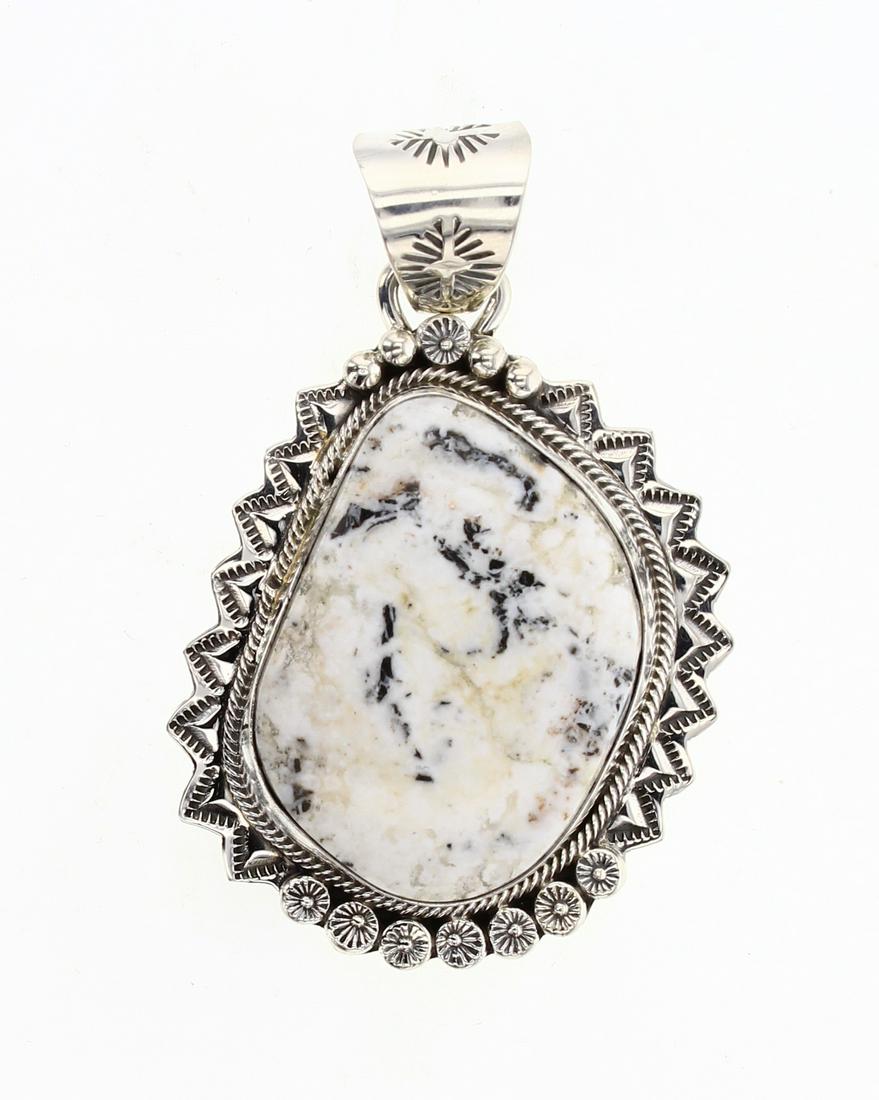 Sheila Becenti White Buffalo Geometric Stamp Large (1 of 2)