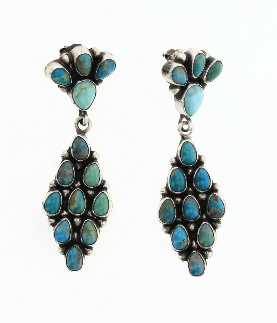 Eleanor Largo Fox Turquoise Cluster Earrings (1 of 2)